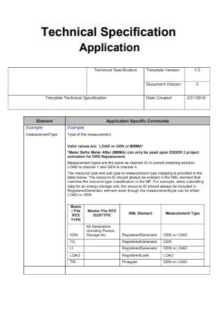 Free Technical Specification Samples Pdf Word