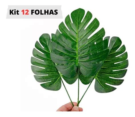 Kit 12 Folhas Costela De Adão Artificial Decoração Casa MercadoLivre