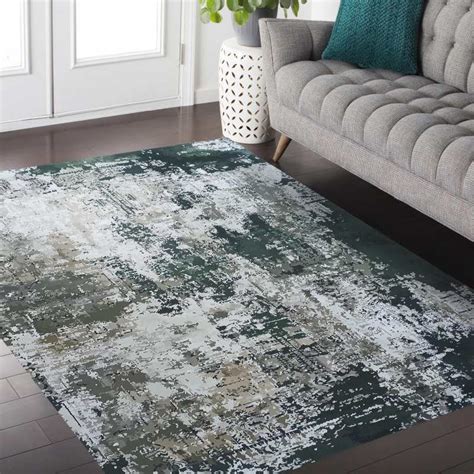 Dywan antypoślizgowy nowoczesny Nevada II 123 zielony Home Carpets