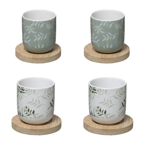 Coffret Tasses Caf Floral Et Sous Tasse Cl Centrakor