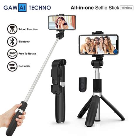 Tongsis S03 3in1 Tripod Wireless Bluetooth Remot Control Selfie Stick