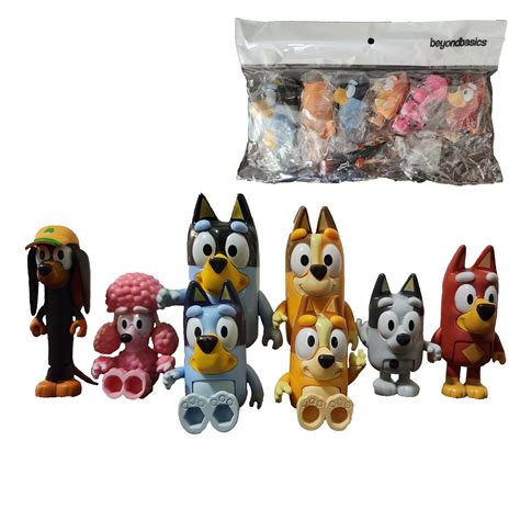Buy Beyond Basics Bluey Family and Friends 8-Pack Action Figure - 6-8cm