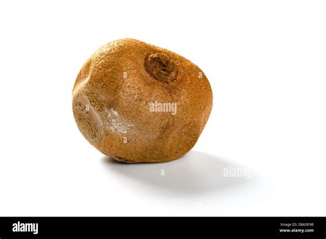 Moldy Kiwi Fruit On A White Background Stock Photo Alamy