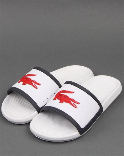 Lacoste Croco Slide White Navy Red S Casual Classics