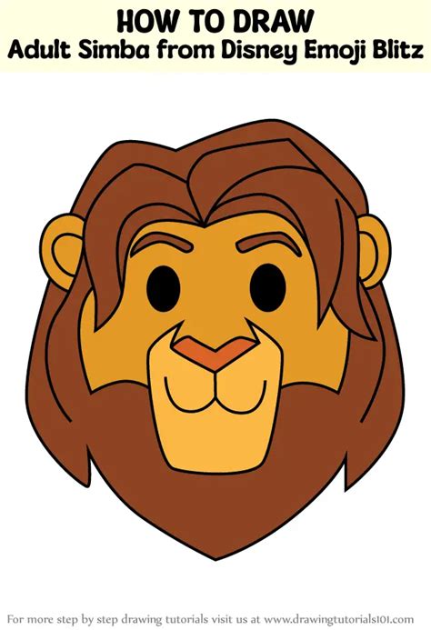 How To Draw Adult Simba From Disney Emoji Blitz Disney Emoji Blitz