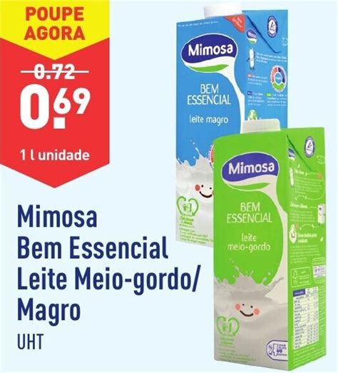 Promo O Mimosa Bem Essencial Leite Meio Gordo Magro Uht L Em Aldi