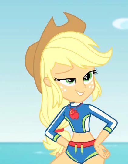 1846344 Safe Screencap Applejack Blue Crushed Equestria Girls