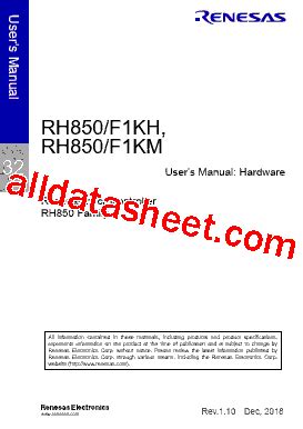 RH850 データシート PDF Renesas Technology Corp