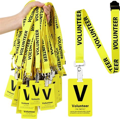 Amazon Colarr Pack Volunteer Lanyard With Pvc Plastic Card