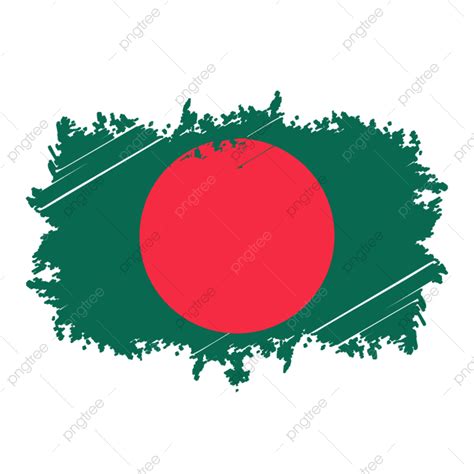 Painted Brush Flag Bangladesh PNG Vector PSD And Clipart With