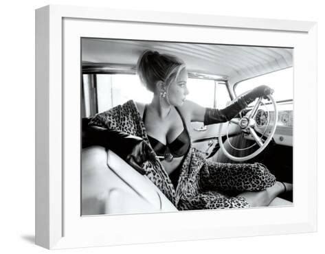 Pin Up Girl Hot Rod Leopard Giclee Print By David Perry Art