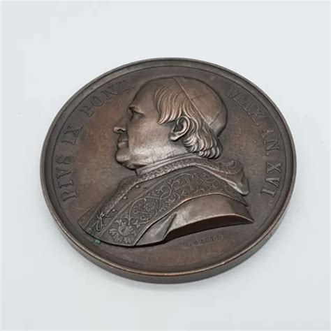 VATIKAN BRONZE MEDAILLE 1861 PIVS IX PONT MAX AN XVI DEVS MEVS