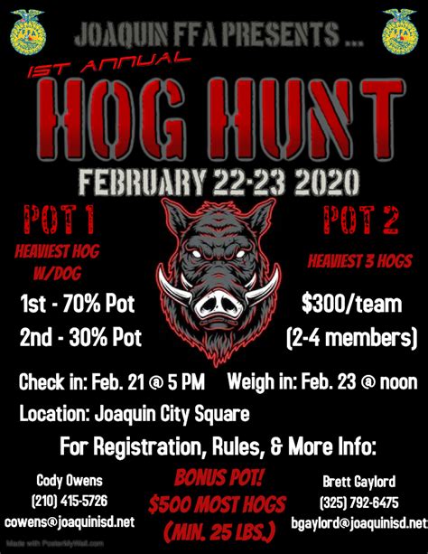 Joaquin Ffa Hog Hunt