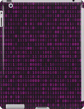 Binary Code Pattern Pink Neon Retro S Computer Screen Black