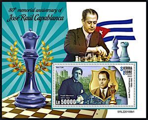 Stamp 80th Memorial Anniversary of José Raúl Capablanca Sierra Leone