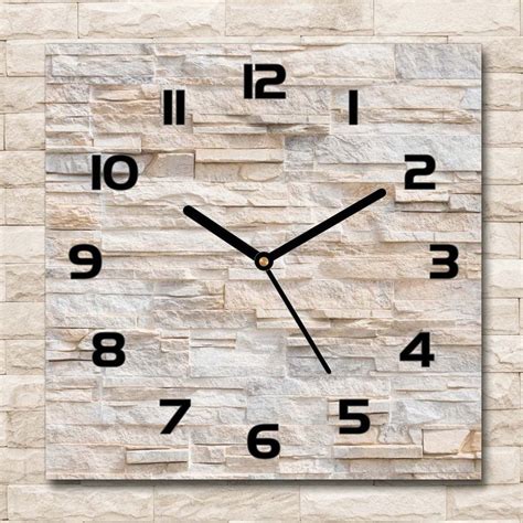 Analoge Wanduhr Jowell Brick Wall 60 cm Geräuschlos Wall clock Glass