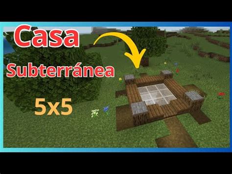 Como hacer una CASA SUBTERRÁNEA 5X5 para Supervivencia en Minecraft