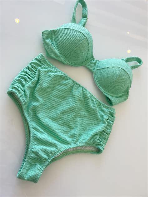 Biquíni Meia Taça Rose Hot Pants Gina Verde Água Chlorella Praia Loja Online de Biquínis e