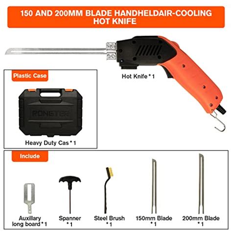 RONGTER Foam W Air Cooled Electric Hot Knife Foam Cutting Tool With Blades