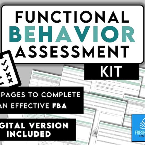 Functional Behavior Assessment Kit Printable And Digital Etsy