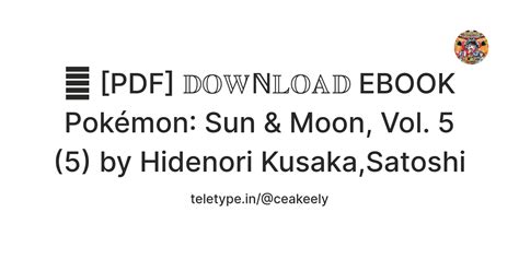 Pdf Ebook Pok Mon Sun Moon Vol By Hidenori