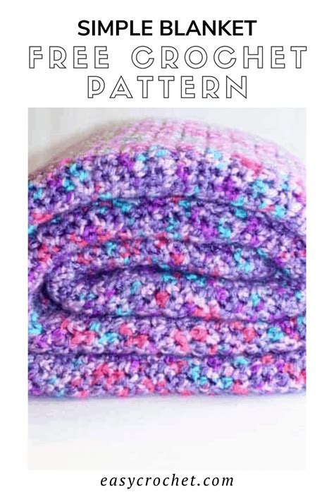 Single Crochet Blanket Pattern - Easy Single Stitch Crochet Blanket