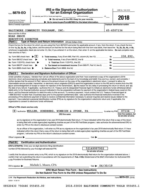 Fillable Online Form 8878 Irs E File Signature Authorization For Form