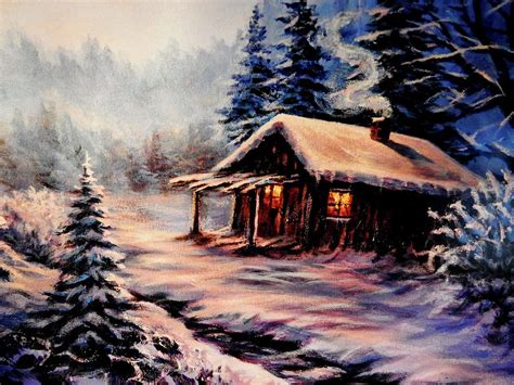 A Winter Retreat Painting By Ed Breeding Fine Art America