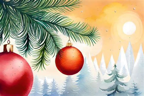 Premium Ai Image Christmas Balls Hanging On Fir Tree Branch Ourtoor