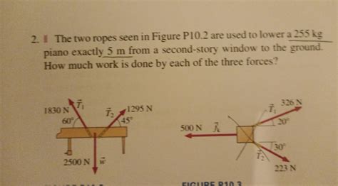 Solved 2 I The Two Ropes Seen In Figure P10 2 Are Used To Chegg