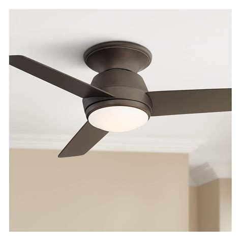 44 Marbella Breeze Bronze Modern Led Hugger Ceiling Fan With Remote