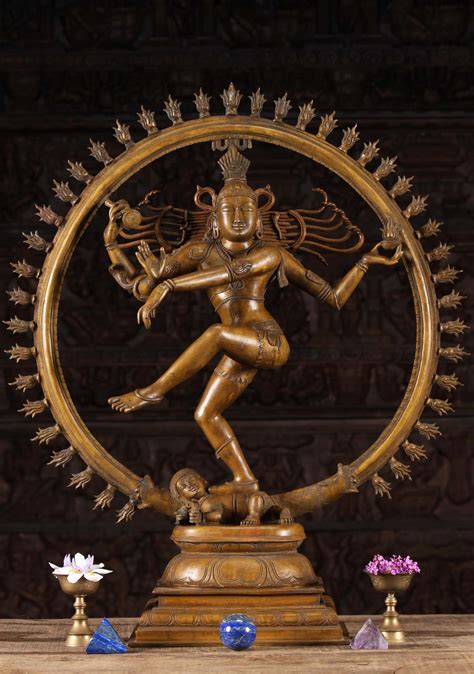 SOLD Lord Nataraja Bronze Statue with Classic Arch 31" (#118bc21): Lotus Sculpture