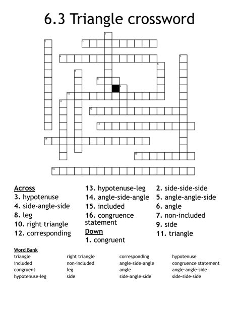 63 Triangle Crossword Wordmint