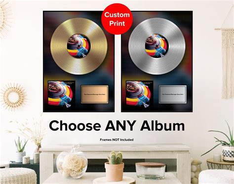 Music Award Plaque Poster Custom Music Vinyl Record Plaque Personalised
