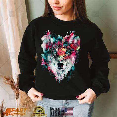 Loves Wolves Wolf Face T Shirt Gearbloom