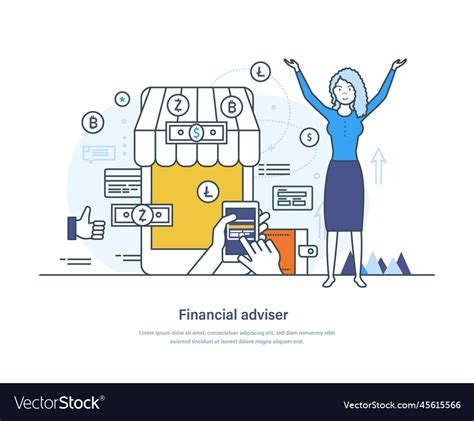 Professional Financial Advisor Providing Vector Image
