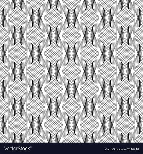 Black And White Geometric Seamless Pattern Vector Image