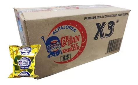 Alfajores Triples Capitán Del Espacio Chocolate Caja 24u En Venta En La