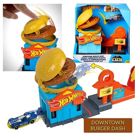 Hotwheels Hot Wheels Track City DOWNTOWN BURGER DASH FRH Lazada Indonesia