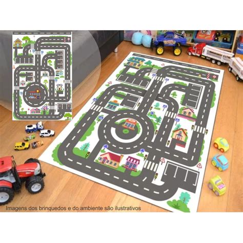 Tapete Brincar Pista Hot Wheels Mini Cidade X Cm Lona Shopee Brasil