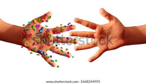 Contagious Diseases Spread Hygiene Concept Hands Stock Illustration