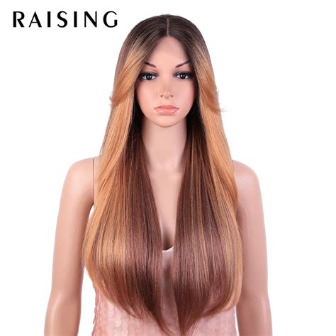 Raising Lace Front Wig Synthetic Lace Wig 26inch Long Straight Part Wig