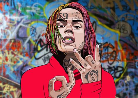 Tekashi69 6ix9ine Digital Painting By Desartdestro On Deviantart