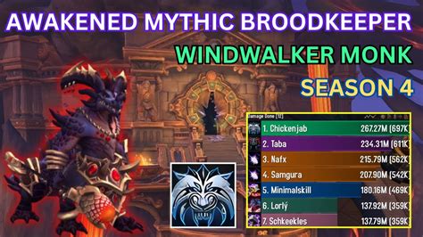 Windwalker Monk Pov Awakened Mythic Broodkeeper Diurna Rank 1