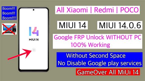 All Xiaomi Redmi Poco Miui Frp Unlock Google Account Bypass Apps