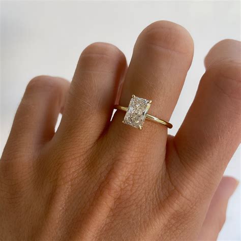 Solitaire Engagement Ring 14k Yellow Gold Proposal Ring 3 0 Ct