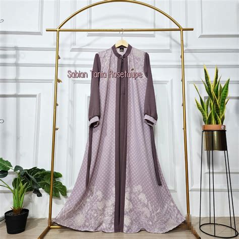 Jual Gamis Crinkle Airflow Kombinasi Motif Terbaru Dress Muslim Wanita