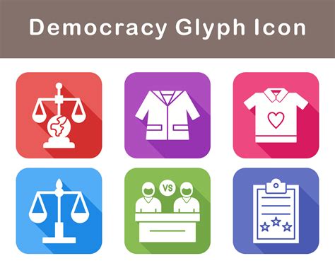 Democracy Vector Icon Set 21498197 Vector Art At Vecteezy