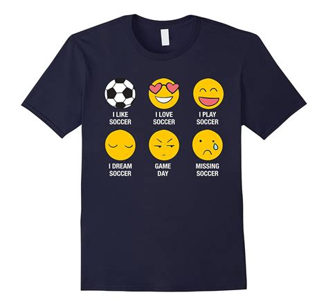 Soccer Emoji Love Funny Jersey Emoticon Graphic Tee Shirt Art Artvinatee