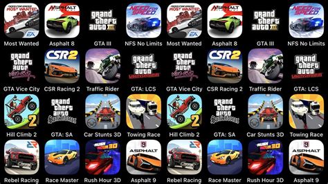 Most Wanted Asphalt Gta Iii Nfs No Limits Gta Vice City Csr